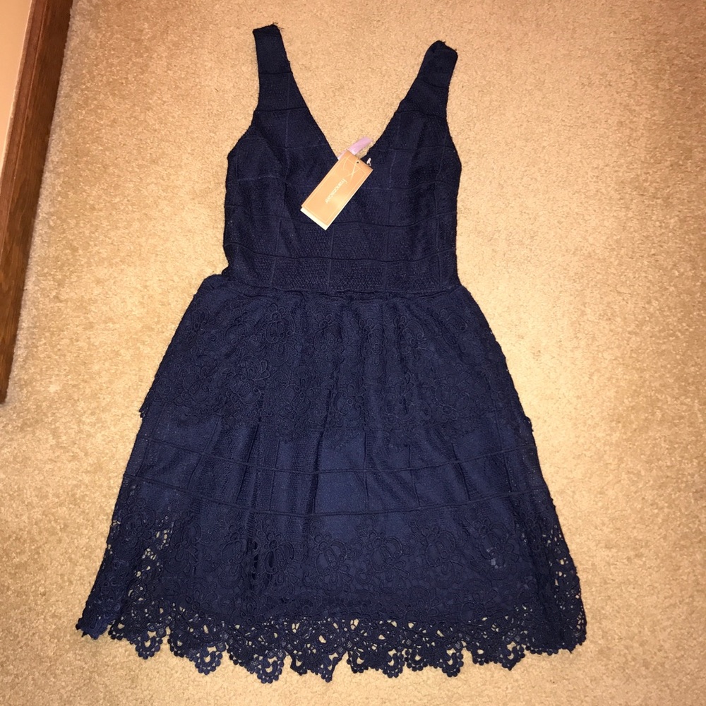 Francesca's navy xs dress. Brand New. Never worn